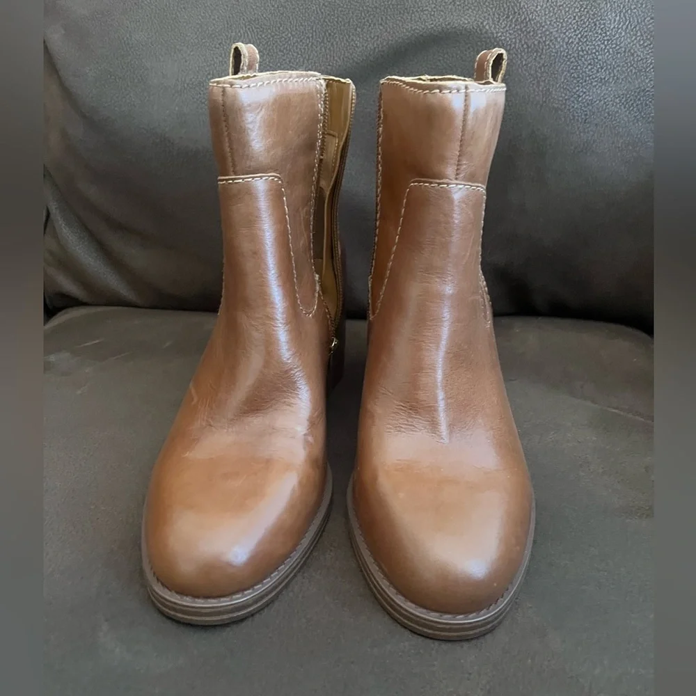 Vince Camuto Brown Leather Ankle Boots